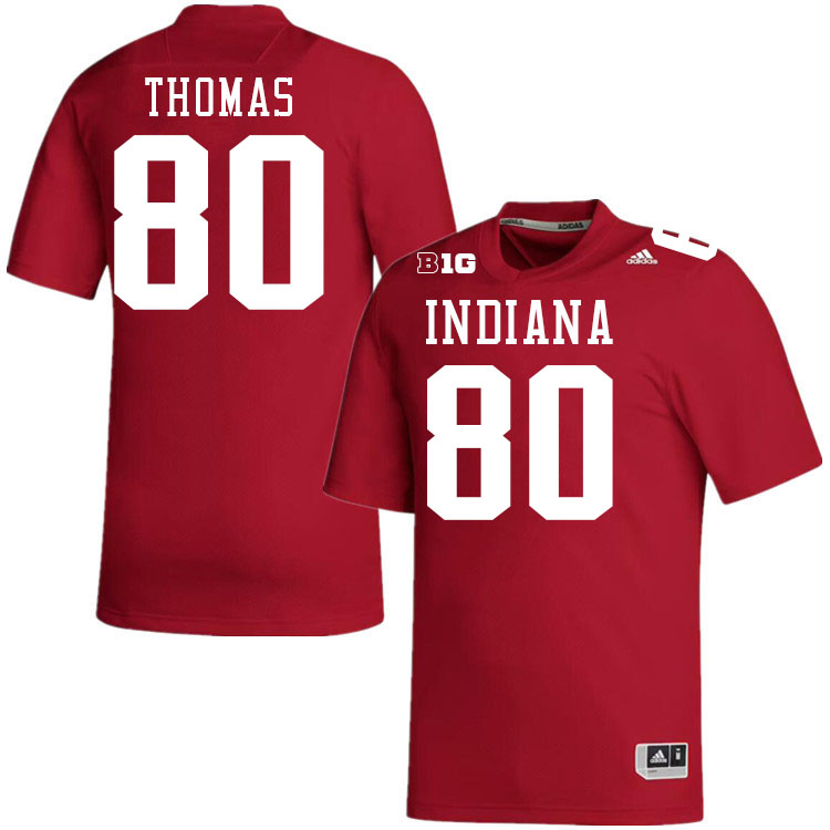 #80 Ian Thomas Indiana Hoosiers Football Jeresys College Apparels,Uniforms Stitched-Crimson